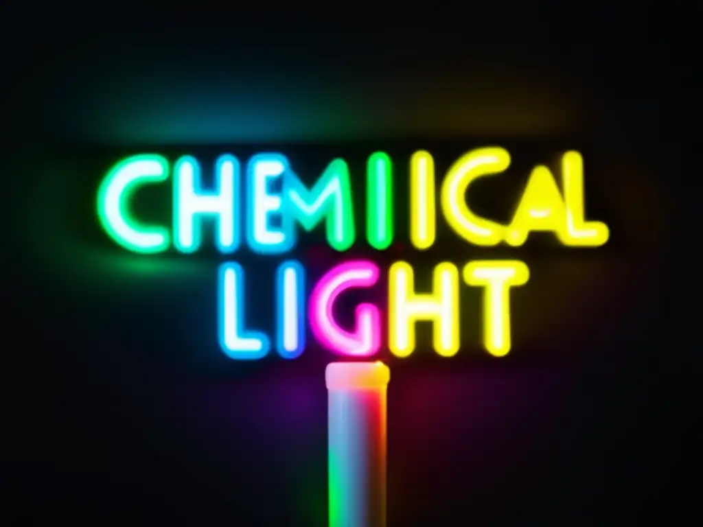 A glowinthedark light stick with a label that reads 'Chemical Light Sticks' against a black background, reminiscent of a popular science fiction movie