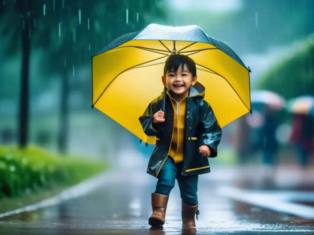 Young children splashing in puddles and having a blast! Laughter, joy, and marvel at the rain's sprinkling