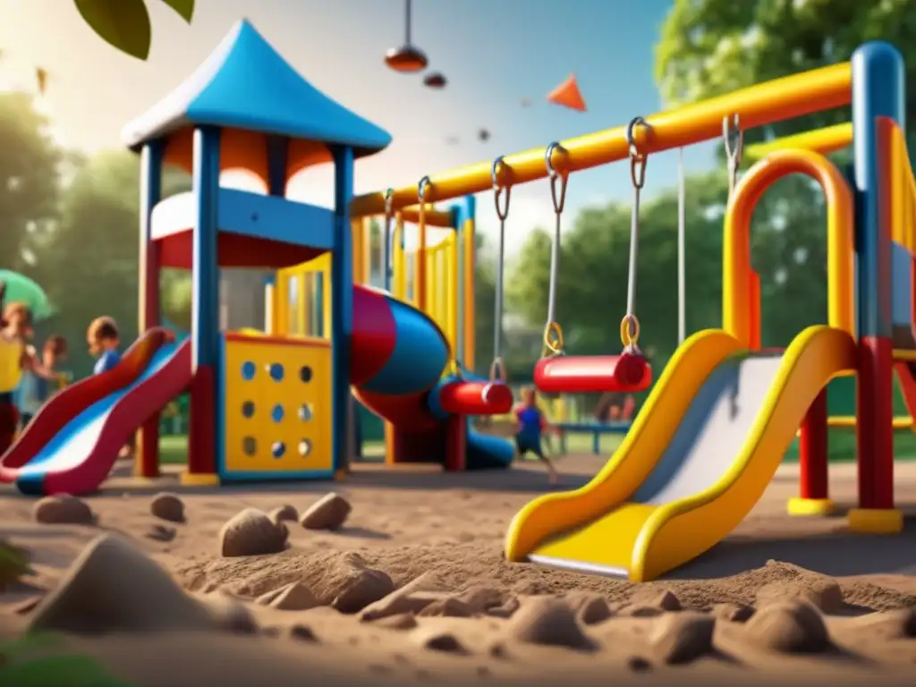 A cinematic style 8k ultradetailed image of a children's playground restored after a hurricane