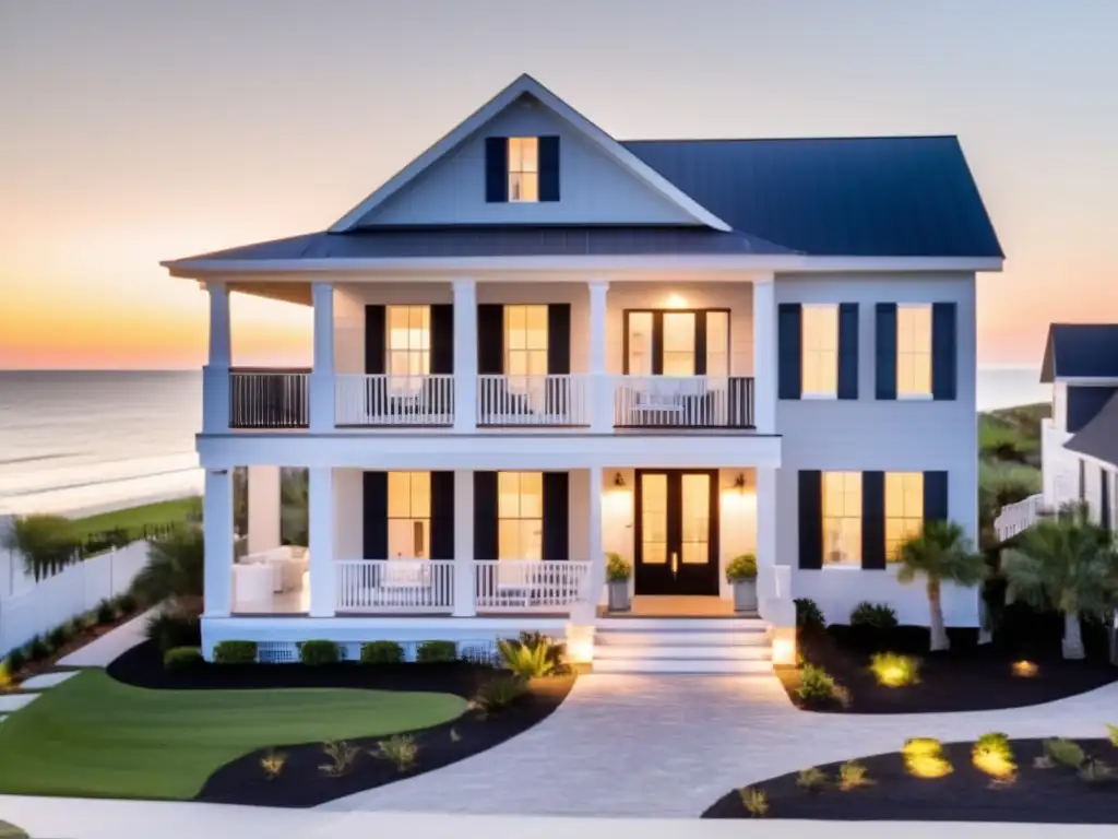 A cinematic shot of a weathered gray and white cottage, perched on the edge of a rocky cliff