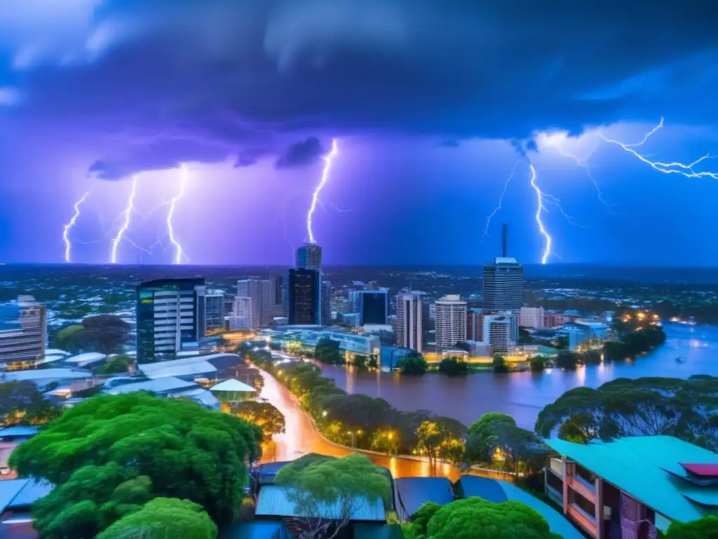 A powerful and devastating Cyclone tears apart an Australian city in chaos, causing destruction on a colossal scale