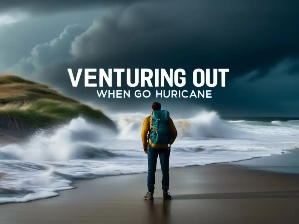 A dramatic and cinematic image of a person standing on a deserted coastline, with waves crashing the shore, and a storm brewing in the distance