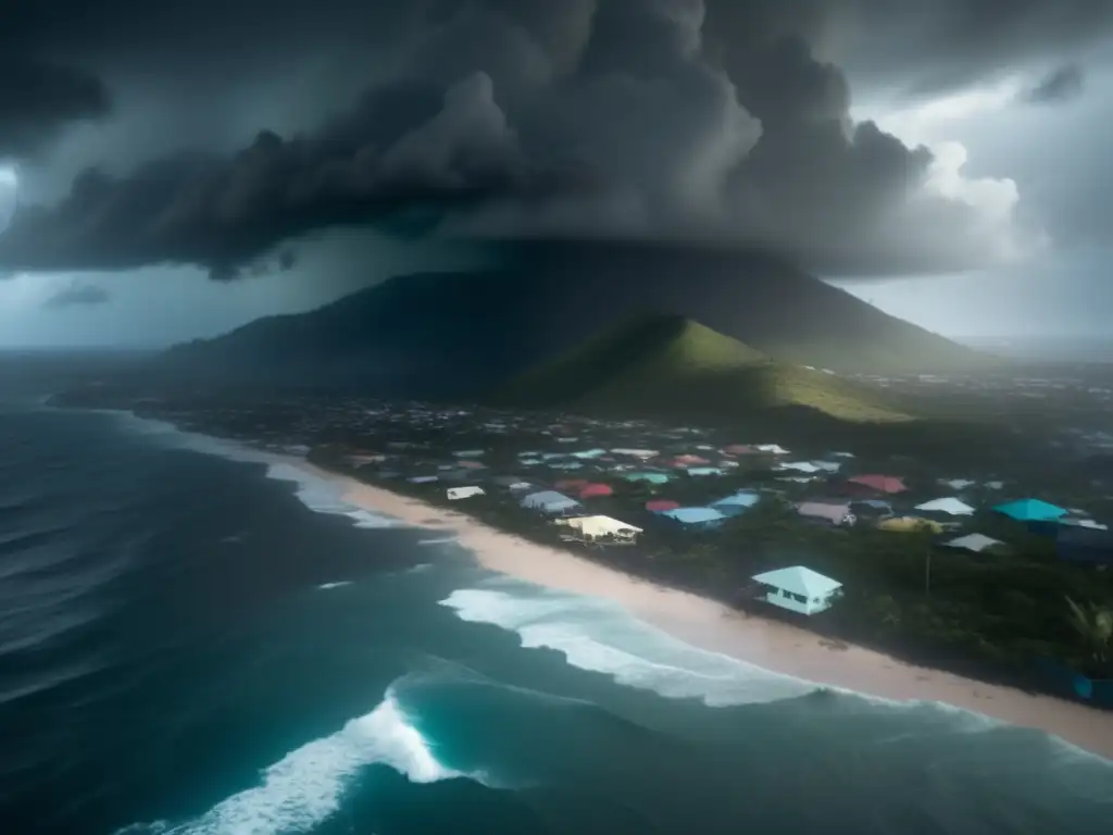 Devastation reigns in the British Greater Caribbean, captured in 8k resolution with a cinematic style