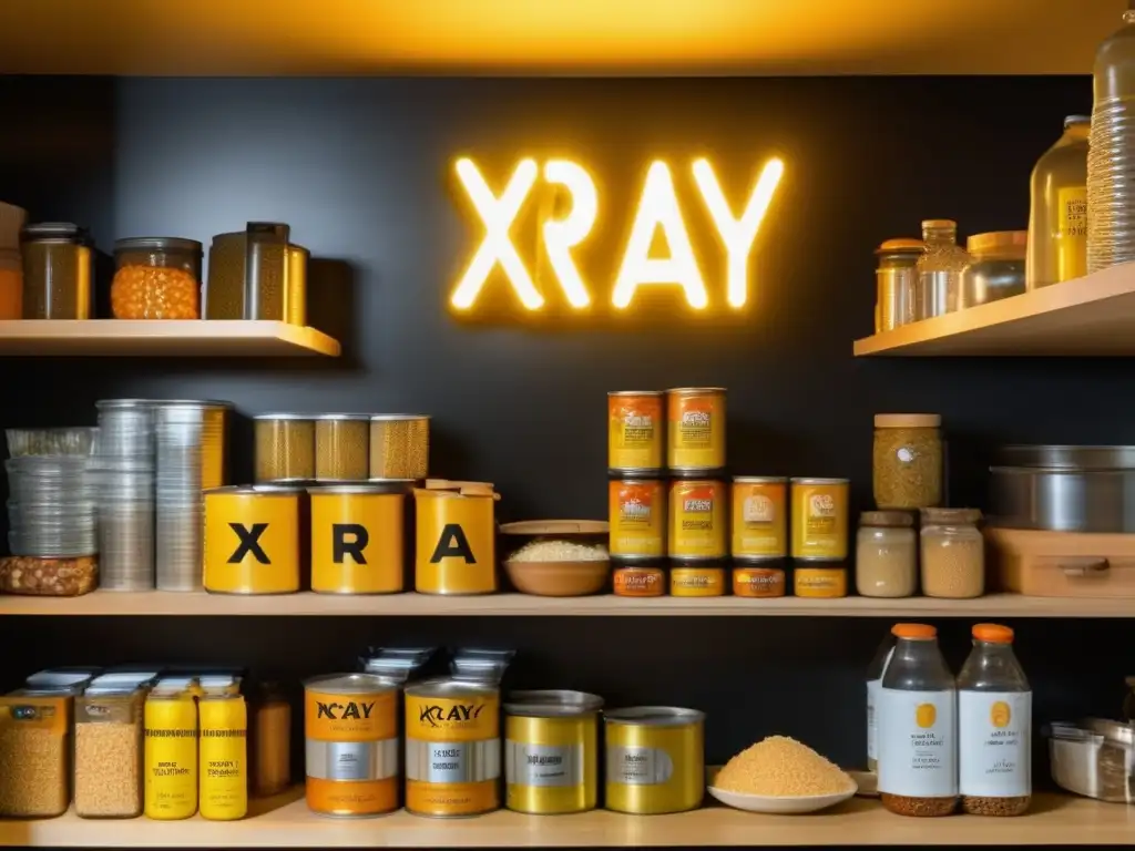 Amidst an orange glow, a black backdrop reveals a bright yellow 'XRay' symbol in the center