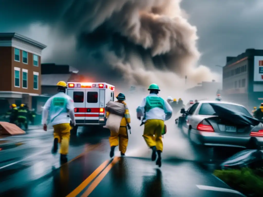 A chaotic scene of a decision: A medical team quickly rushes to save a life