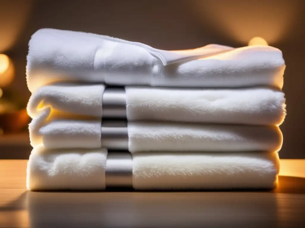 A white mountain of fluffy, quickdry towels