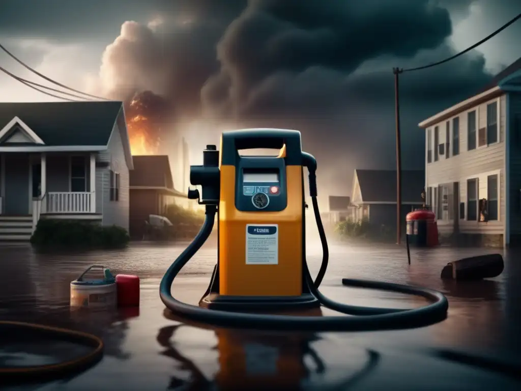 Gasoline siphon pump emerged as a lifeline in the midst of chaos during a hurricane, while community bonded together to face adversity