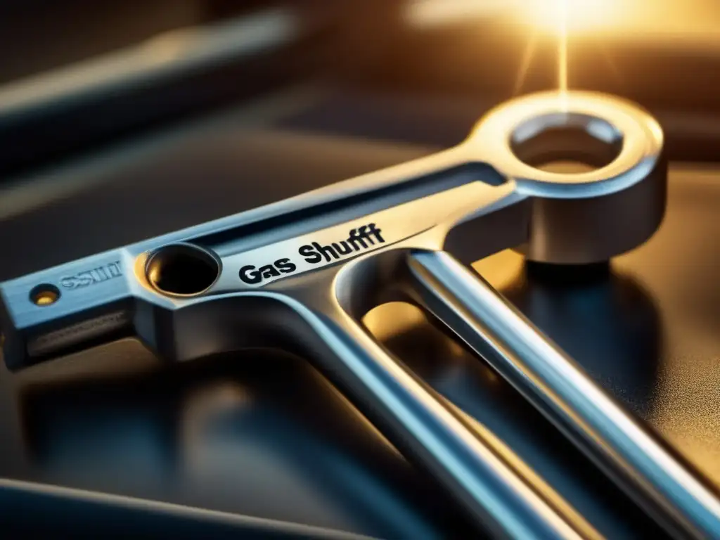 A striking closeup of a gas shutoff wrench, glistening in the light, emphasizes the crucial role of safety in industrial settings