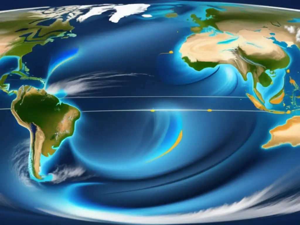 A vivid depiction of global hurricanes, each with its unique patterns, colors, and textures, emphasizing their individuality