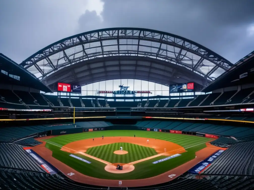 A heart-wrenching image of storm-ravaged Minute Maid Park, home of the Houston Astros