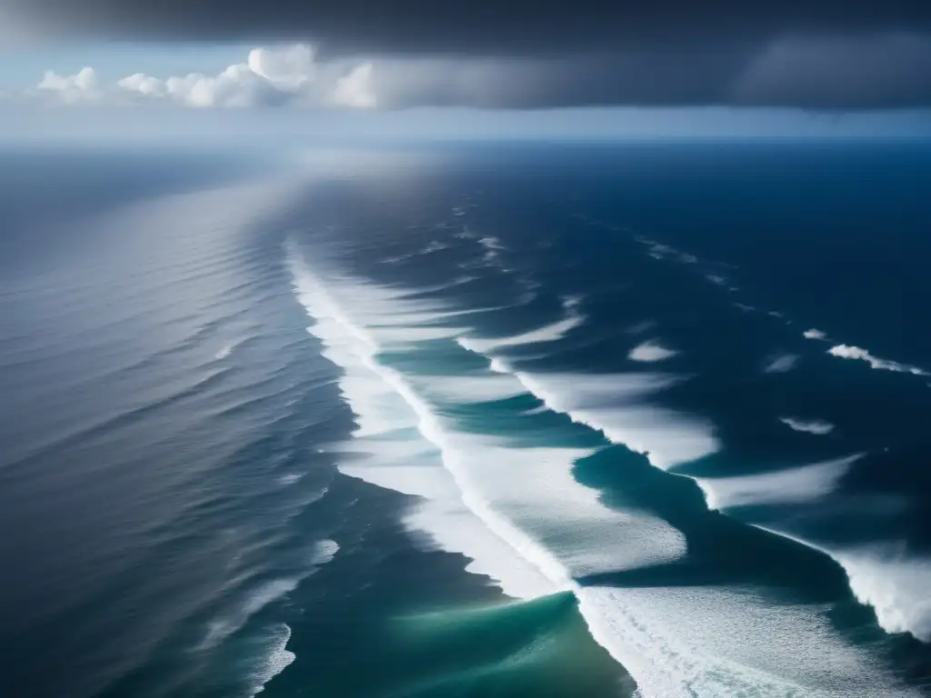 The vast expanse of the azure Atlantic Ocean is mesmerizing in this aerial shot off the coast of the United States