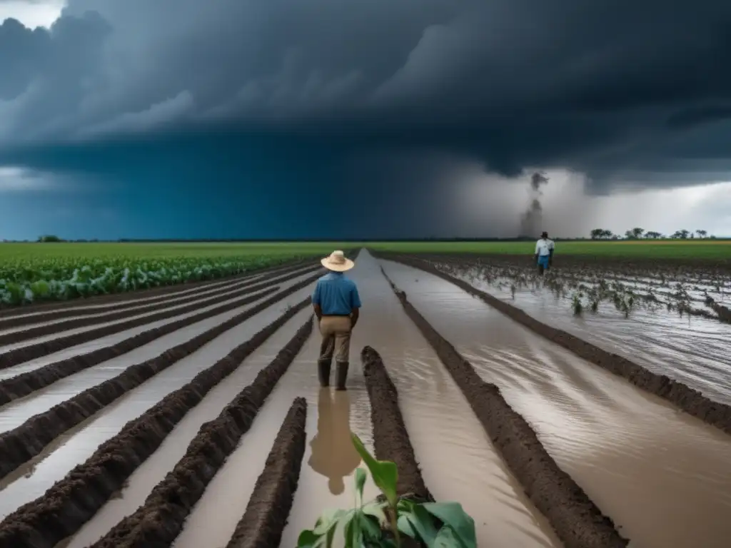 Devastated farmland: Hurricanes wreak havoc on crops, leaving barren soil and uprooted trees