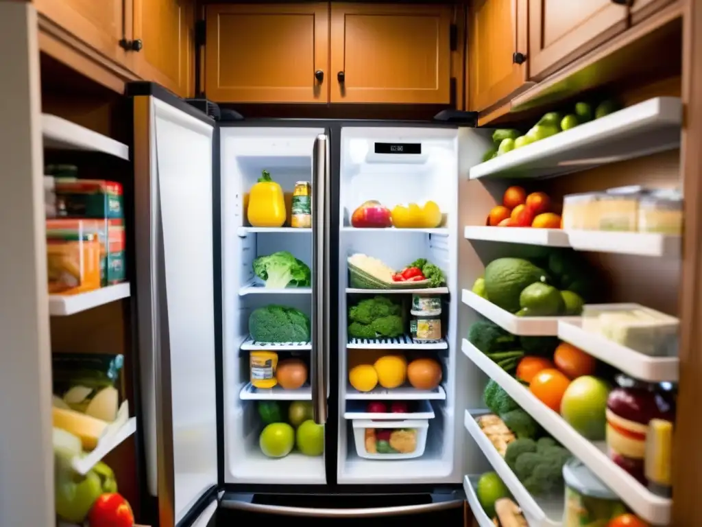 This image shows a well-stocked refrigerator during a hurricane power outage