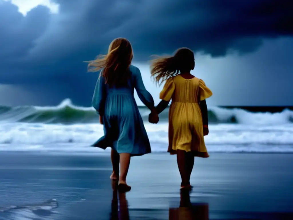 Two sisters, bound by love, face the storm together amidst chaos and destruction