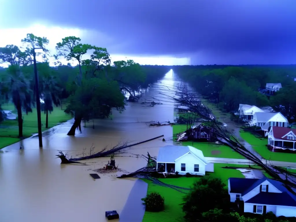 Hauntingly beautiful cinematic image of the devastation caused by the Labor Day Hurricane of 1935 on the Mississippi Gulf Coast