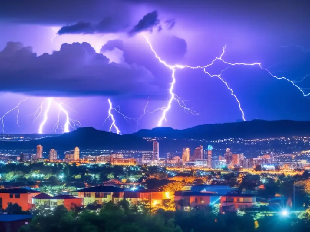 A stark contrast: a vibrant lightning bolt piercing a dark sky, with a sharp staying power