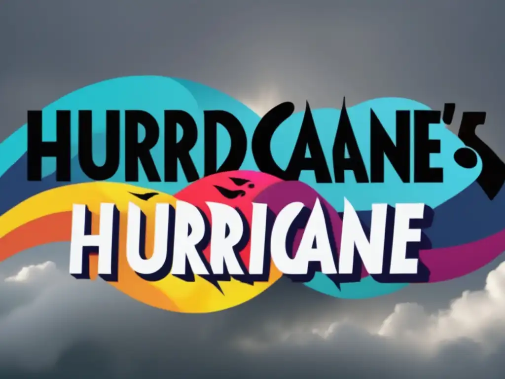 A powerful hurricane hits, but the community stands strong - Brightly colored tshirts with the hurricane's name, people hand in hand, cinematic style