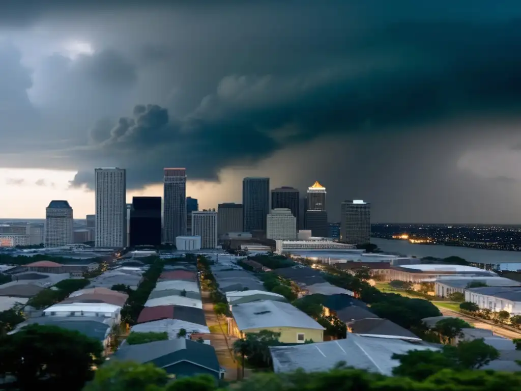 A cinematic-style comparison of the Great New Orleans Gun Grab (2006) to other Hurricane movies is captured in this image