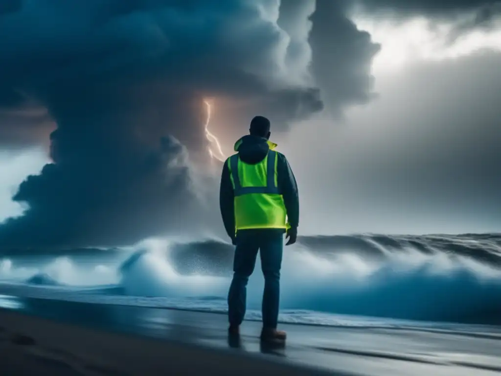 A powerful hurricane ravages the coast, leaving a trail of devastation in its wake