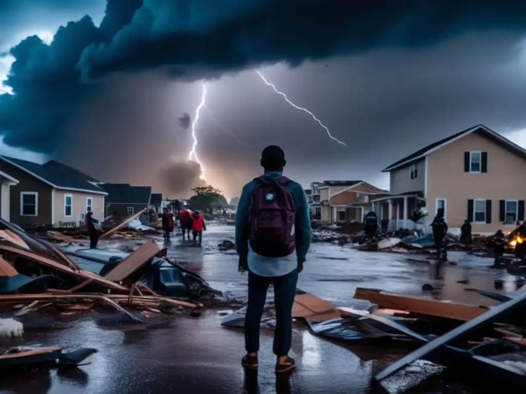 The storm brews on, Joey clings to hope amidst devastation, his community's broken homes too high for salvation