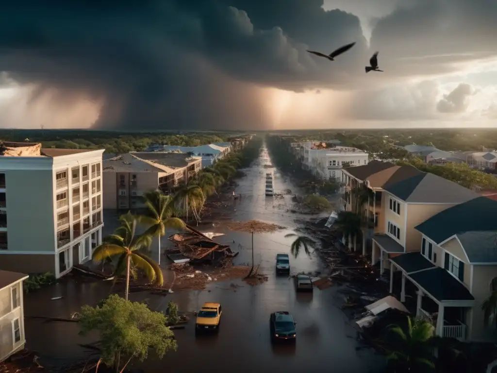 Ruins and despair after a devastating hurricane