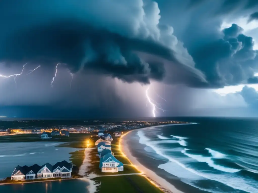 The storm's intense aura grabs your attention as you gaze upon this aerial view