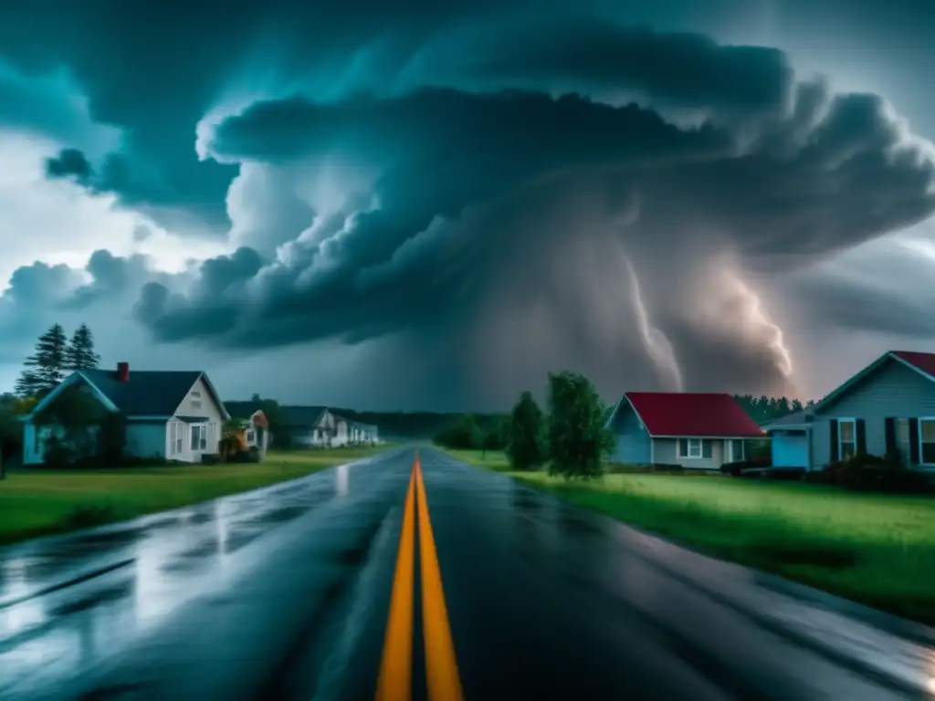 A hurricane's unrelenting grip: Thunderous clouds douse a helpless town