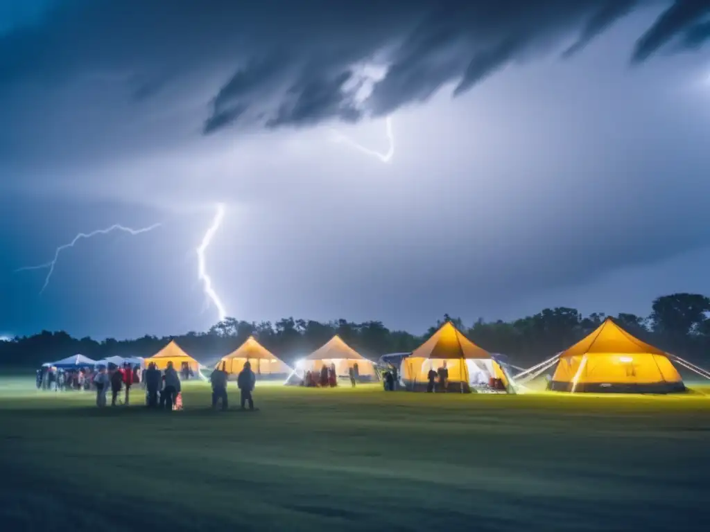 A stunning image captures the devastation of a hurricane in progress, with lightning flashing in the background and rain pouring down