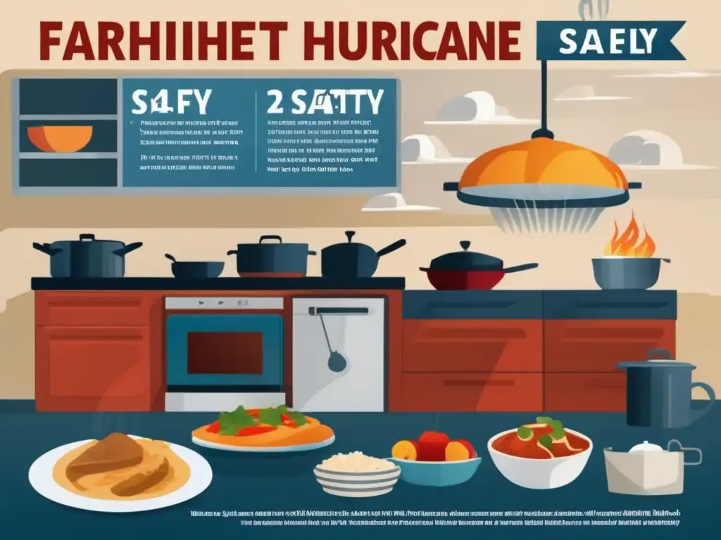 Cooking and Eating Safely During a Hurricane: An Infographic Guide in a Cinematic Style
During a hurricane, staying safe in the kitchen is a must