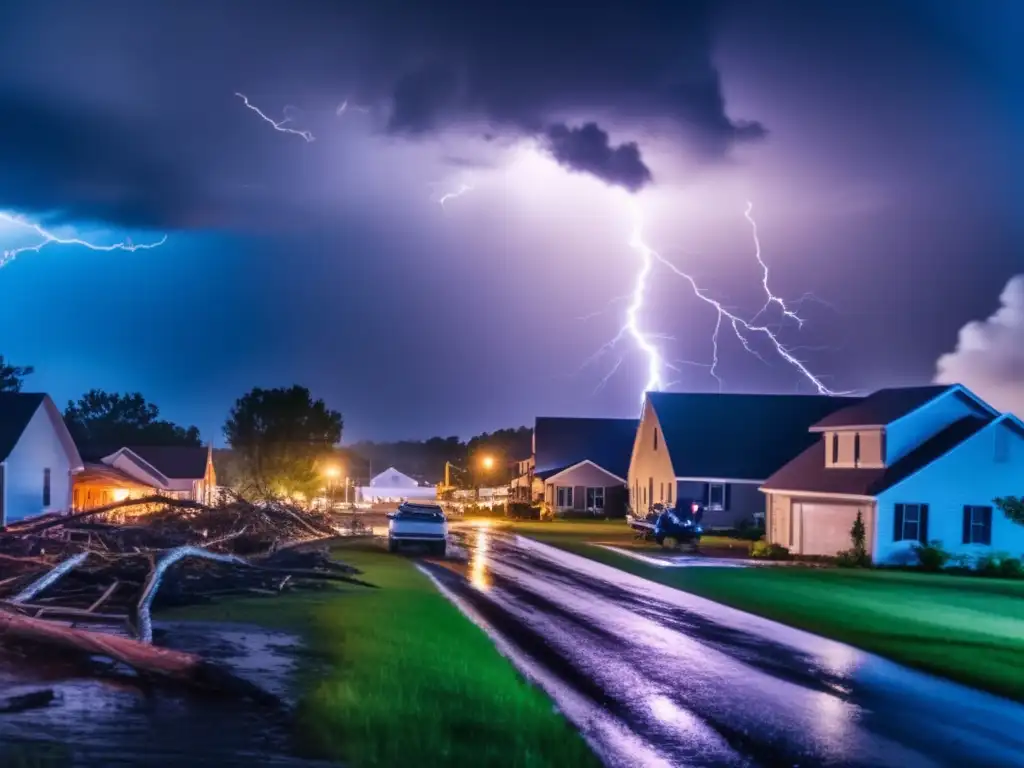 Kansas City, Missouri, hit by a hurricane at night