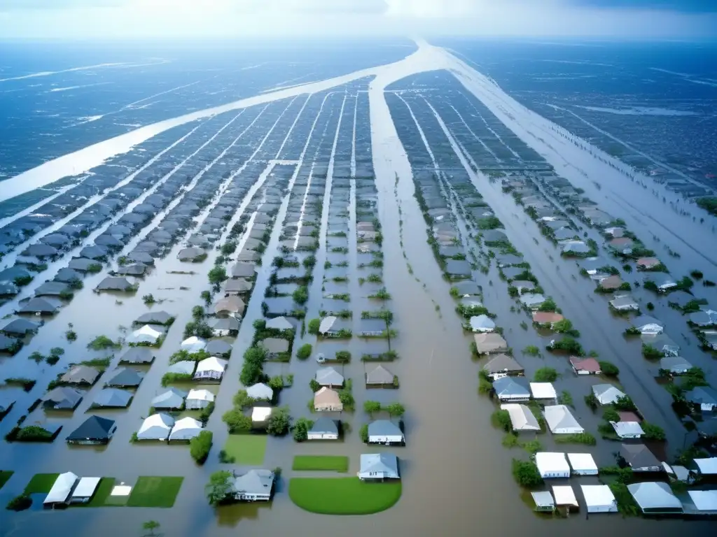 With Hurricane Katrina's wrath, New Orleans faced historic flooding in 2005, as seen here in this aerial view