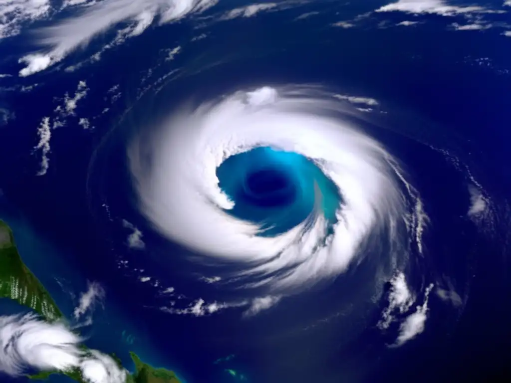 An iconic image of Hurricane Marilyn's eye, seen from space