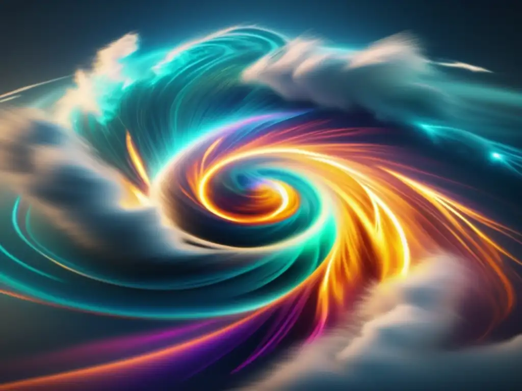 A powerful hurricane icon with vibrant, swirling colors dominates the frame, reflecting the intensity and potential impact of these natural disasters