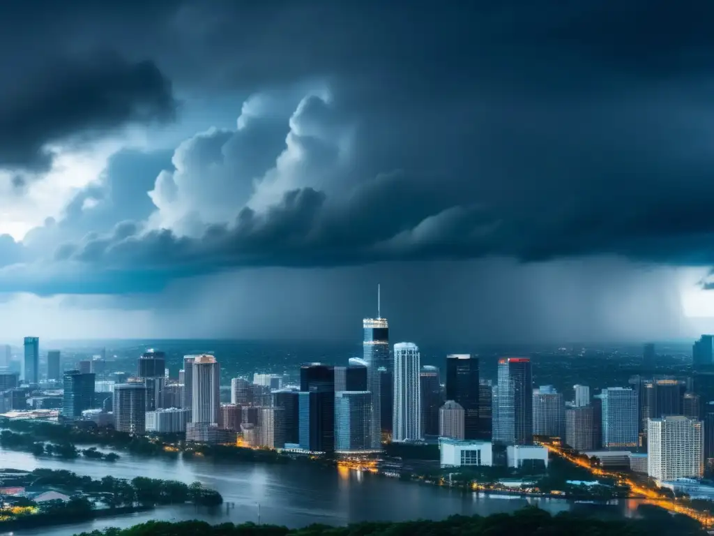 Dash: This epic image captures the heart-wrenching beauty of a city enduring a prolonged hurricane's fury