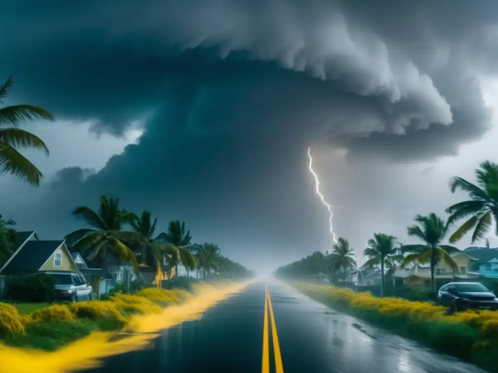 A hurricane wreaks havoc on coastal towns, sending splintering branches and debris flying through the air