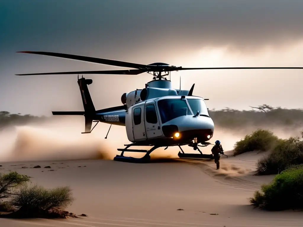 Amidst a massive dust storm, Michael and his crew operate in split-second, highly dangerous fashion to deploy a chopper on a small island