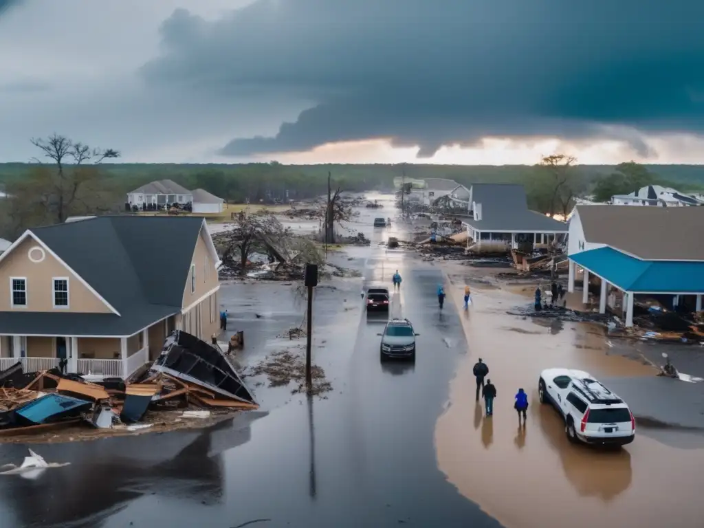 A heartrending drone shot captures the aftermath of the hurricane's fury on a small town