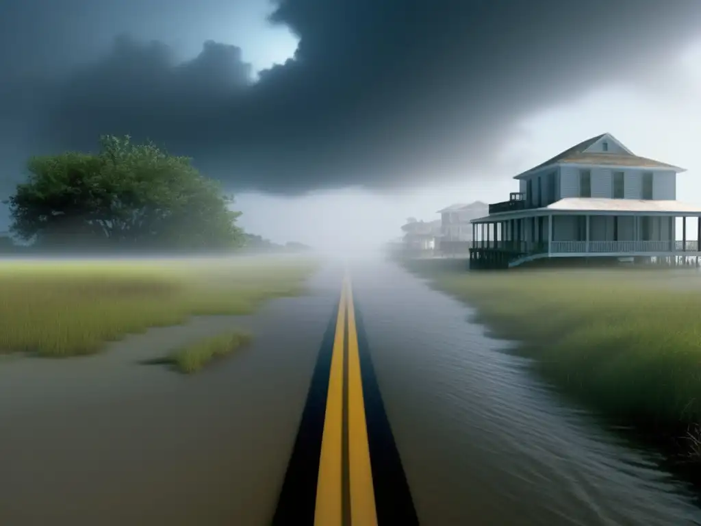 A stunning visual transformation, this #InsideHurricaneKatrina image showcases the devastating impact of the 2005 Louisiana Hurricane on the coastline, highlighting both the destruction and the resilience of the state