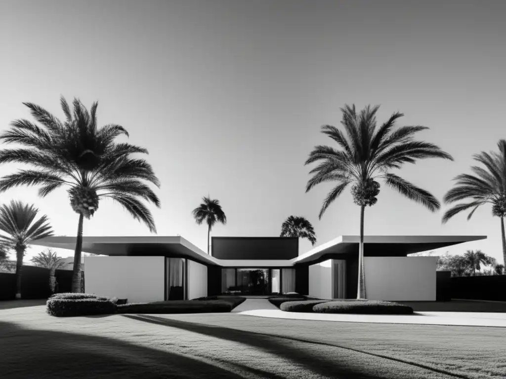 A breathtaking panoramic shot of a modern house, set against a muted background