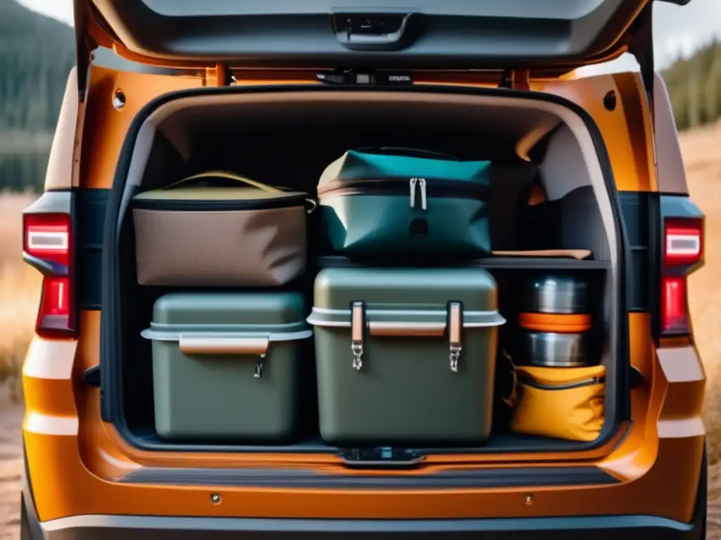 An image of a person meticulously unpacking a waterproof storage container, revealing a modern and sleek interior