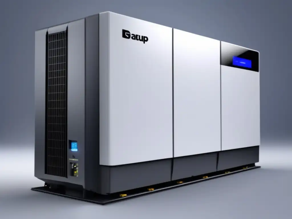 Modern backup power system in action, with advanced technology and sleek designs