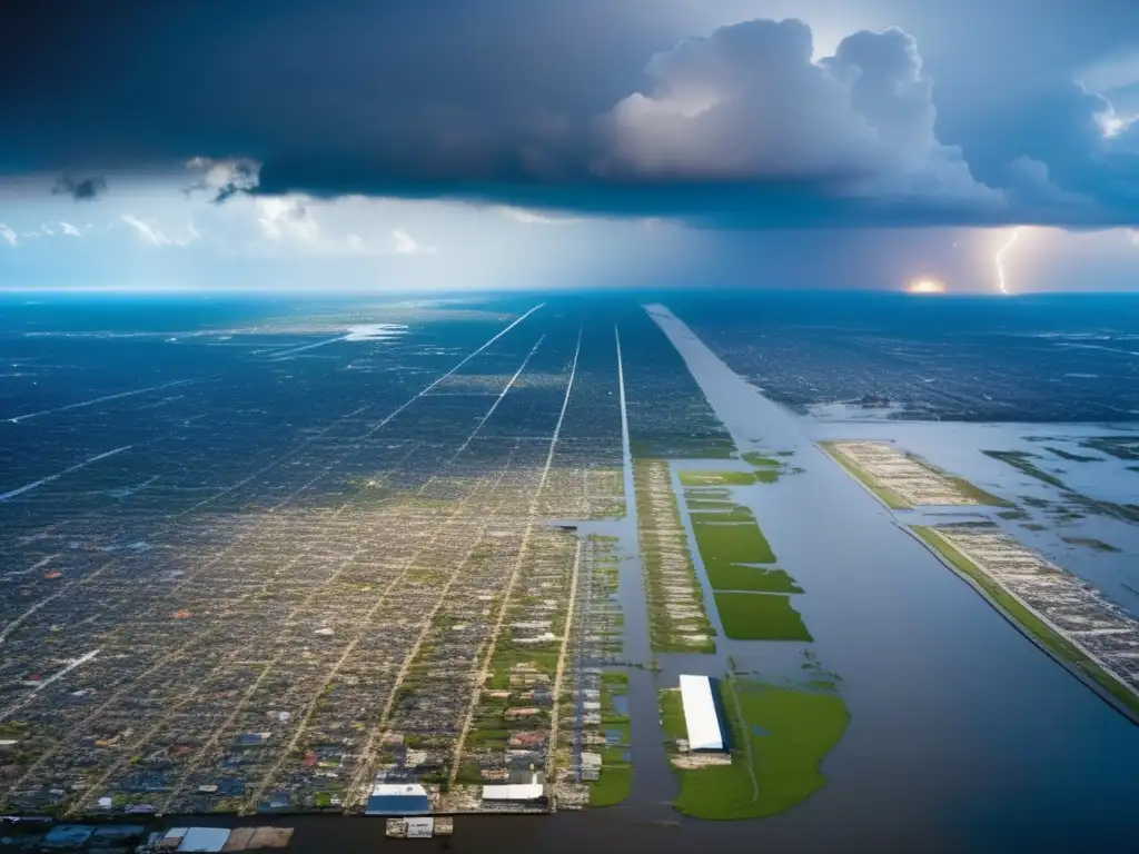 Devastation reigns in New Orleans after Hurricane Katrina's onslaught, leaving destruction in its wake amid shattered infrastructure