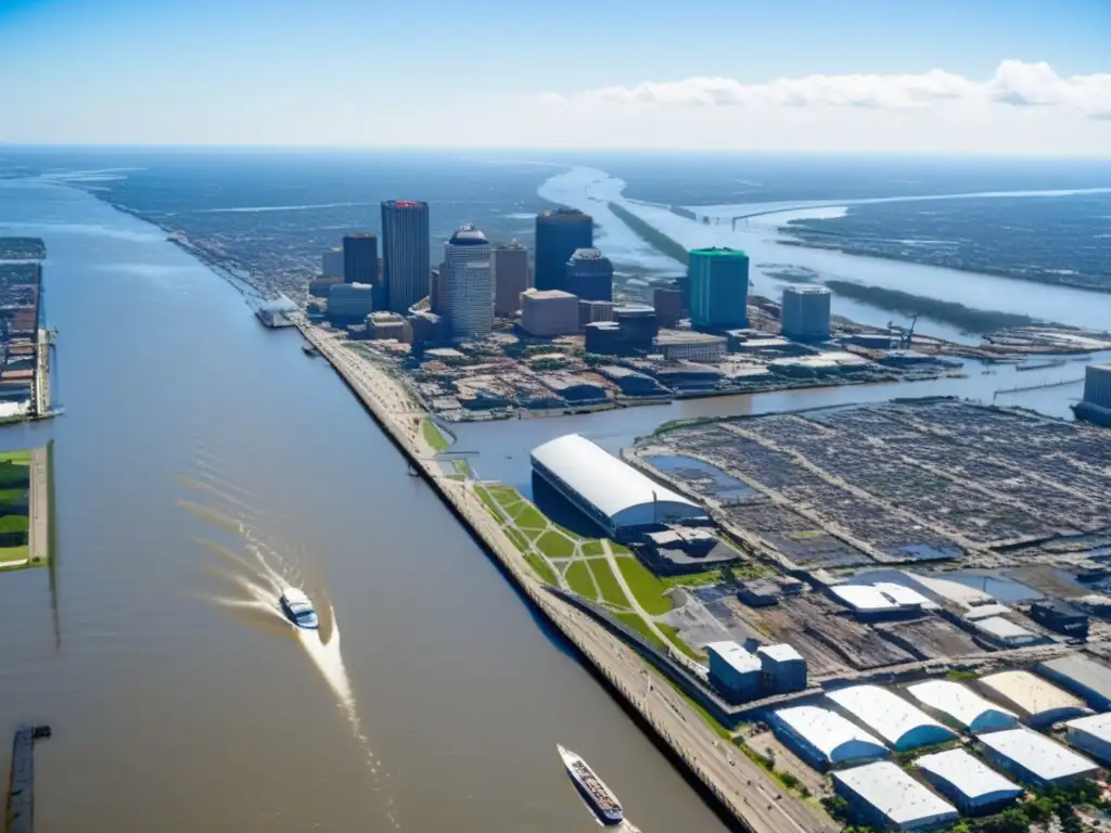 A stunning bird's eye view of New Orleans, captured from above