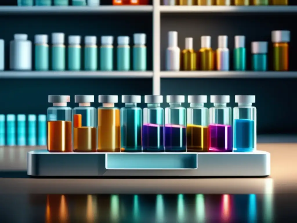 Organized and modern medication holder, stacked with colorful pills in background - Effortless organization, clean aesthetic and sleek design