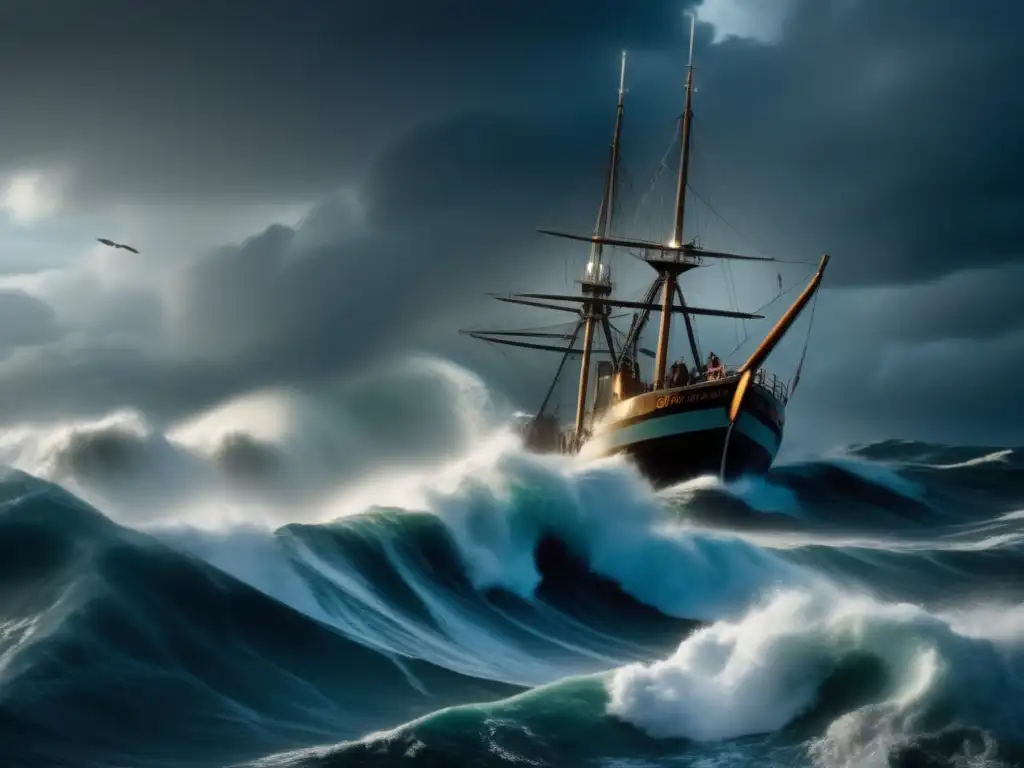 The $_='Poseidon,' battling the terrifying Perfect Storm, a once-in-a-century natural disaster