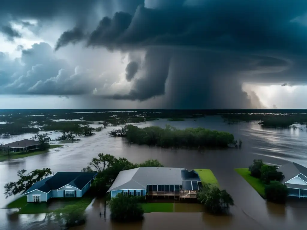 The Bayou before and after the hurricane, a stark reminder of nature's destructive force