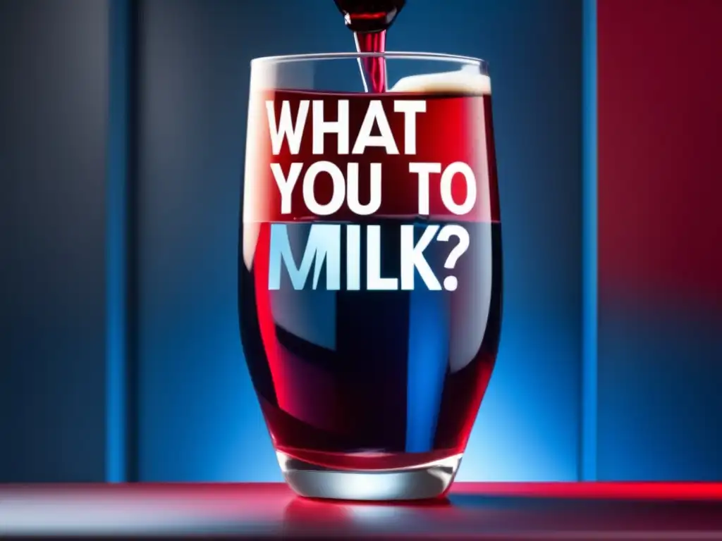 A stunning cinematic image showcases a glass of red wine with bold red letters reading 'ShelfStable Milk: What You Need to Know