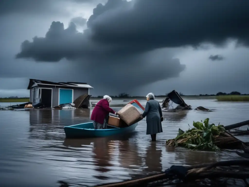 In the midst of chaos, a selfless woman saves an elderly neighbor from the collapsing home as hope rises