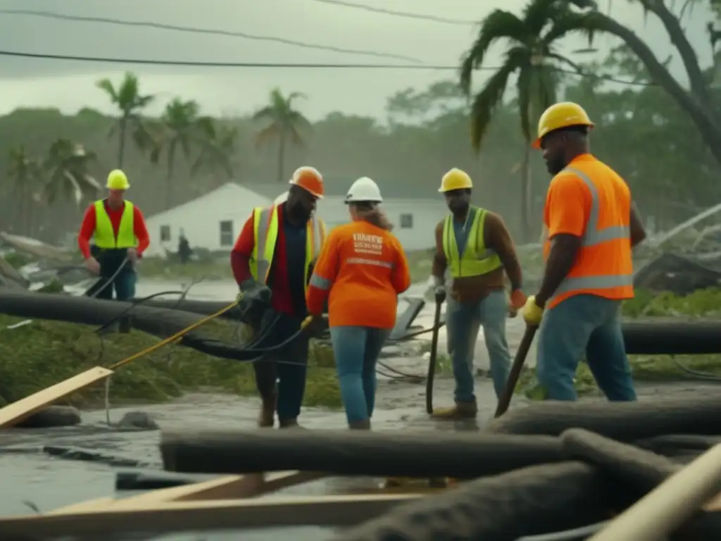 Devastated communities band together to rebuild- Volunteers and employees work tirelessly to restore power and clear debris