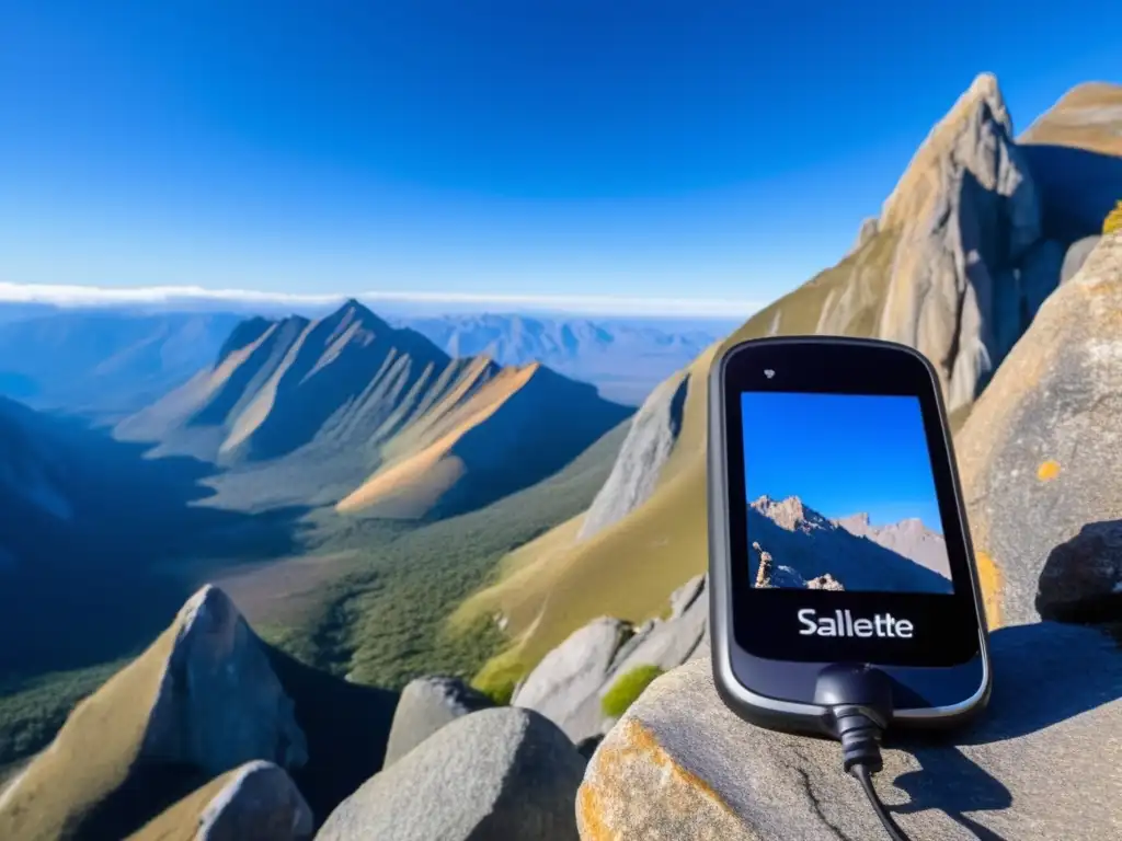 A breathtaking mountain range with a clear blue sky as the backdrop